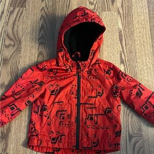 Red Kids Jacket with Fun Print